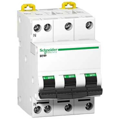 disjoncteur - schneider dt40 - 3 phases + neutre - 20 ampères - courbe c - schneider electric a9n21066