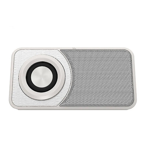 Yonis Mini Enceinte Bluetooth Ultra Fine Portative Avec Support Téléphone Et Luminosité Synchronisée