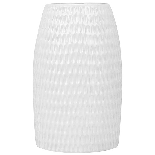 Beliani Vase décoratif LINZI Céramique 25 cm Blanc