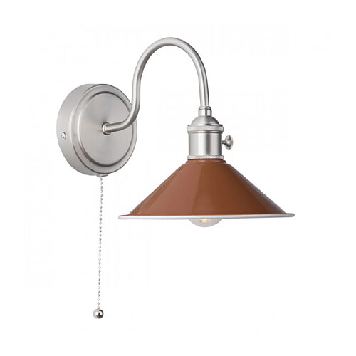 Luminaire Center Applique murale Hadano Chrome antique 1 ampoule 20cm