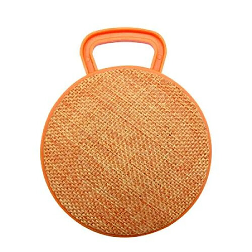 Yonis Mini Enceinte Bluetooth Portable Ronde Texture Tissu Appels Mains Libres Support TF Carde