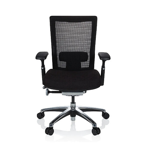 Chaise de bureau NOVA PRO ALU tissu noir hjh OFFICE