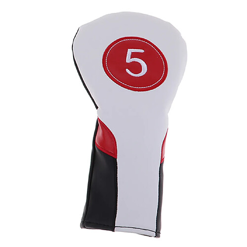 Tete No. 1 3 5 Blanc 5 pour Club de Golf Sports Headcover 460cc White 5