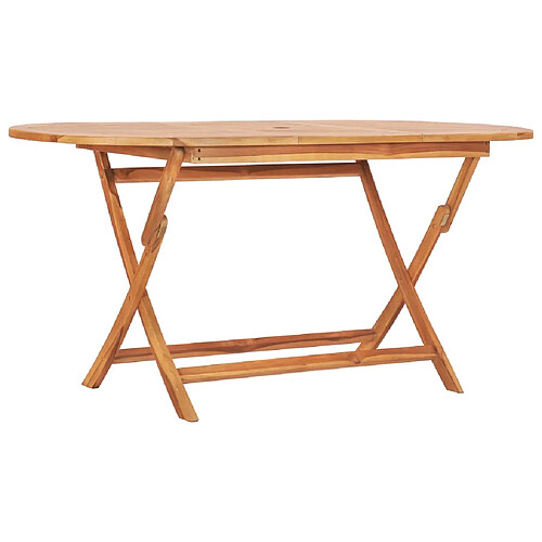 vidaXL Table pliable de jardin 160x80x75 cm Bois de teck solide