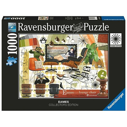 Ravensburger- Puzzle 1000 pièces Eames Design Classics Collection Fantasy, 16899 6, Multicolore