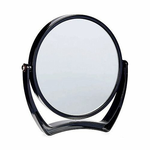 BigBuy Beauty Miroir Grossissant Verre Plastique 19 x 18,7 x 2 cm - Noir