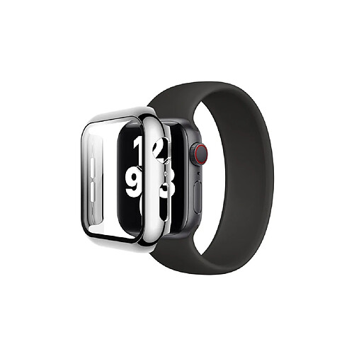 Eko Coque pour Apple Watch 38mm Protection Intégrale avec Verre Trempé Noir / Argent