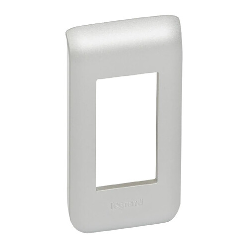 enjoliveur - legrand mosaic - 1 module - 1/2 poste - aluminium - legrand 079301