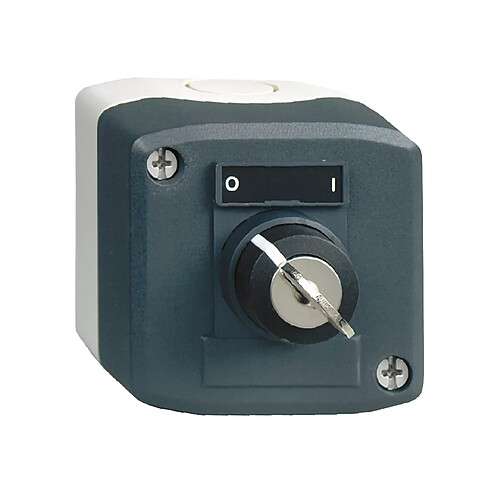 boite à bouton - harmony xal - 1 bouton tournant - a clé - 1f+10 - schneider electric xald144e