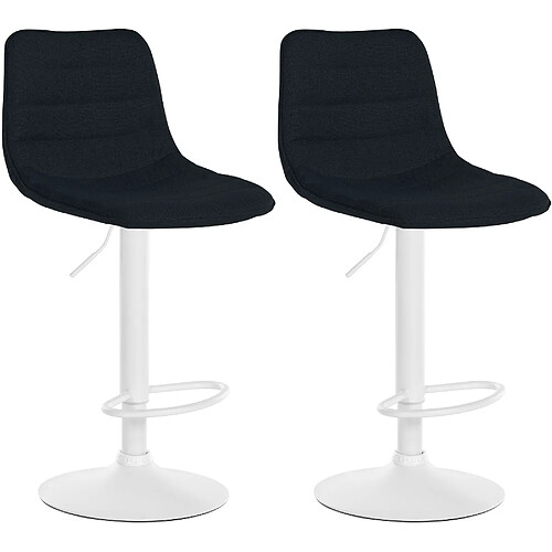 Non Lot de 2 tabourets de bar Lex tissu W