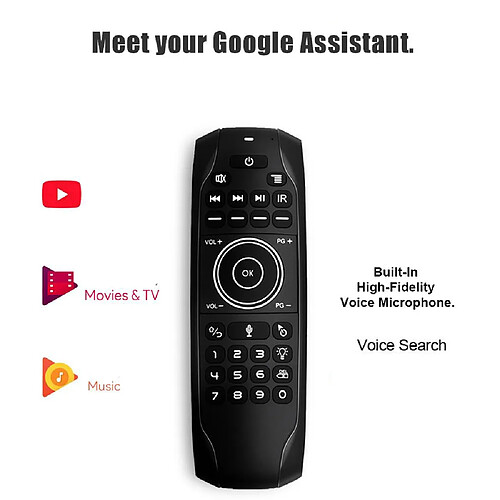 Universal G7V PRO rétroéclairage clavier russe gyroscope 2.4G sans fil air souris Google Voice Remote G7 V PRO pour H96 Max Android TV Box PC | Télécommande