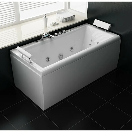 Eco-De 8529 + HEAT Baignoire Balnéo "DENIA" 170x81x64 cm avec maintien de température