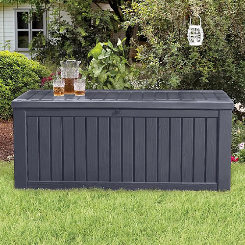 Keter Boîte de rangement de jardin Rockwood 570 L Anthracite