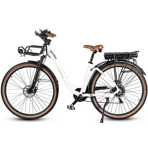 Vélo électrique SAMEBIKE RS-A07 - moteur 500W batterie 36V13Ah autonomie 40KM freins à disque mécaniques - Blanc