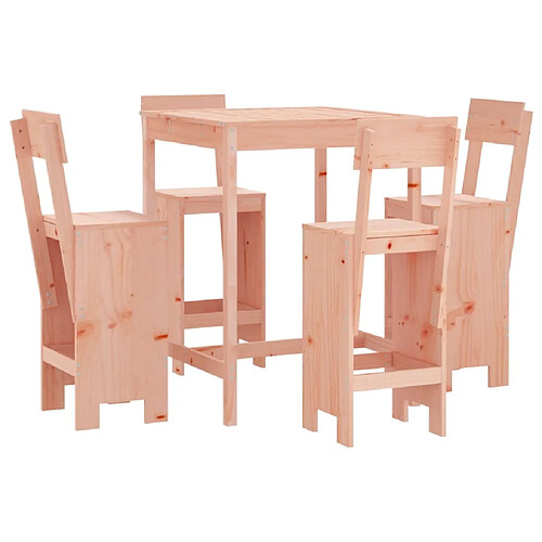 Maison Chic Table de bar et chaises d'extérieur 5 pcs,Ensemble de bar de jardin pour relax bois massif de Douglas -GKD614296