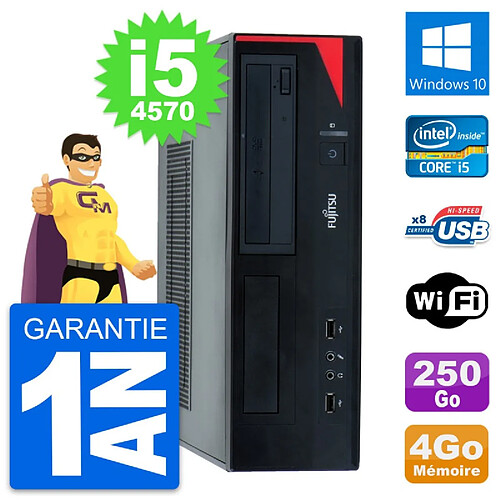 PC Fujitsu Esprimo E520 DT Intel i5-4570 RAM 4Go Disque 250Go Windows 10 Wifi · Occasion