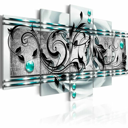 Paris Prix Tableau Imprimé Turquoise Ambivalence 50 x 100 cm