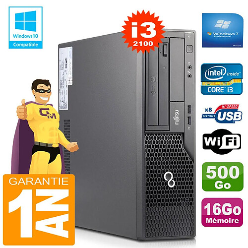 PC Fujitsu Esprimo E500 E85+ SFF Core I3-2100 RAM 16Go Disque 500Go Wifi W7 · Occasion