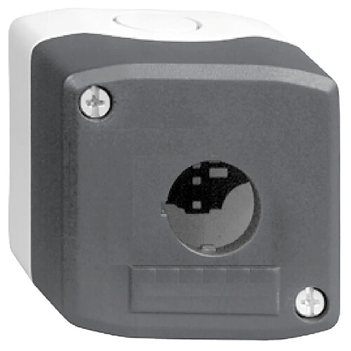 boîte à boutons vide - harmony xald - pour xb5 - 1 trous - gris - schneider electric xald01