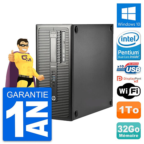 PC Tour HP EliteDesk 800 G1 Intel G3220 RAM 32Go Disque Dur 1To Windows 10 Wifi · Occasion