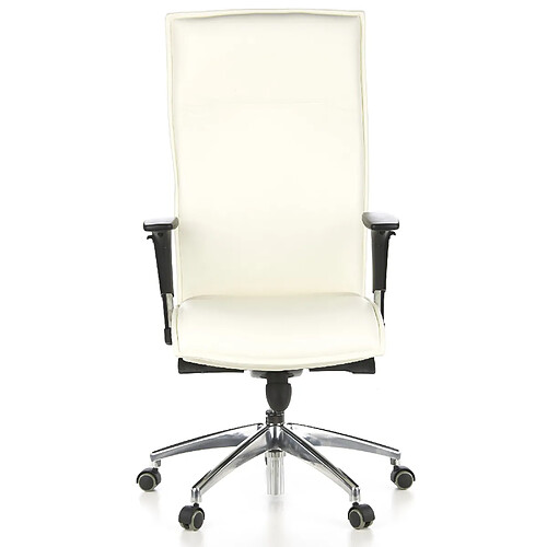 Siège de bureau / Fauteuil de direction MURANO 20, cuir ivoire hjh OFFICE