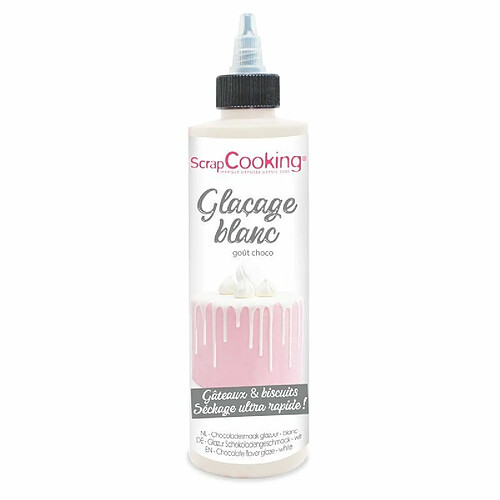 Scrapcooking Glaçage goût chocolat 130 g - blanc