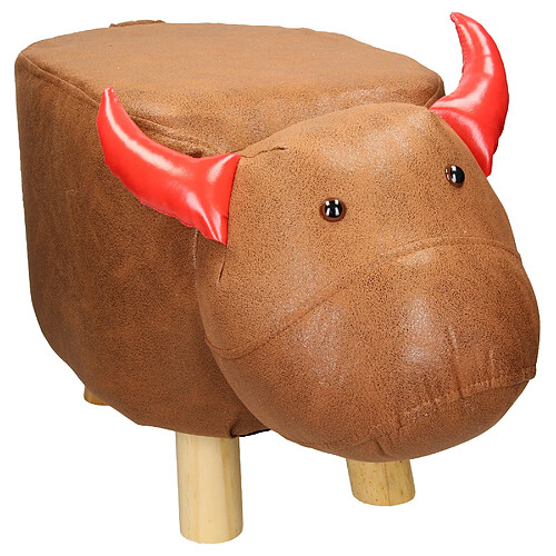 Tabouret veau pouf animal repose-pied coussin ottoman siège enfants WOMO-DESIGN®