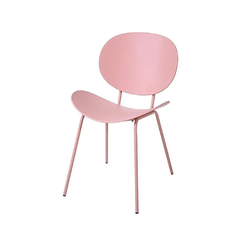 Chaise DKD Home Decor Rose Métal Polypropylène (PP) (50 x 55 x 79.5 cm)