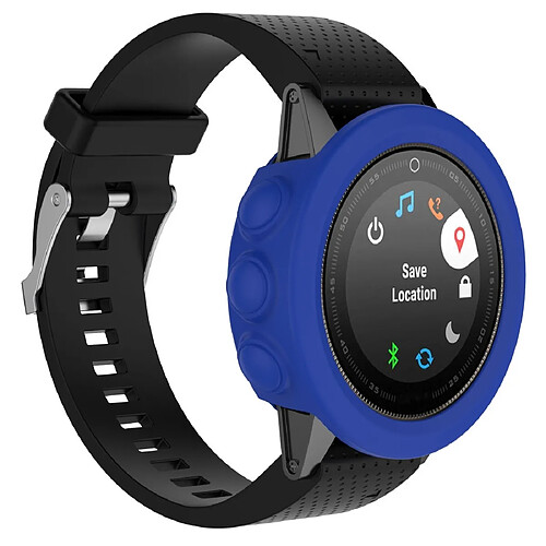 Wewoo Boîtier de montre Étui de protection en silicone Smart Watchhôte non inclus pour Garmin Fenix 5S bleu foncé