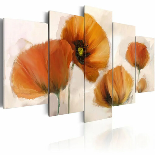 Paris Prix Tableau Imprimé Coquelicots Trois Perspectives 50 x 100 cm