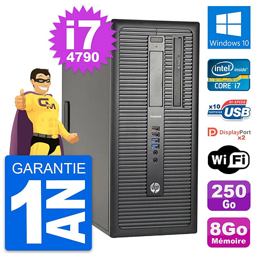 PC Tour HP ProDesk 600 G1 Intel i7-4790 RAM 8Go Disque Dur 250Go Windows 10 Wifi · Occasion