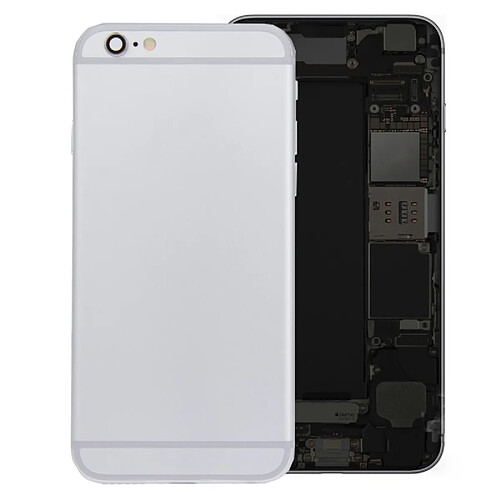 Wewoo Pour iPhone 6s Plus Argent pièce détachée batterie couvercle arrière avec bac à cartes