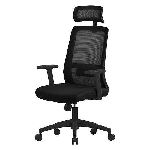 ML-Design Chaise de bureau gaming d'ordinateur ergonomique pivotante avec roulettes noir