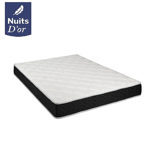 Nuits D'Or Lot de 2 Matelas 90x200 Latex 80 Kg/m3 + Aertech HR 35 Kg/m3 - Hauteur 20 CM - Accueil Moelleux - Soutien Ferme 90 200 Nuits de rêve