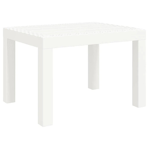 Maison Chic Table de jardin | Table d'extérieur blanc 59x47x40 cm PP -GKD57800