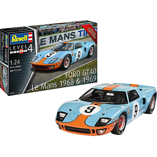 Louise Courteau Revell-07696 Ford GT 40 Le Mans 1968 Maquette, 07696, Incolore