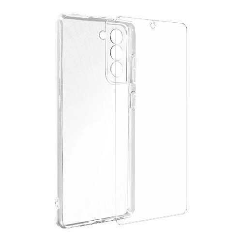 Coque Samsung Galaxy S21 FE et Film Écran Verre Trempé 9H 4Smarts Transparent