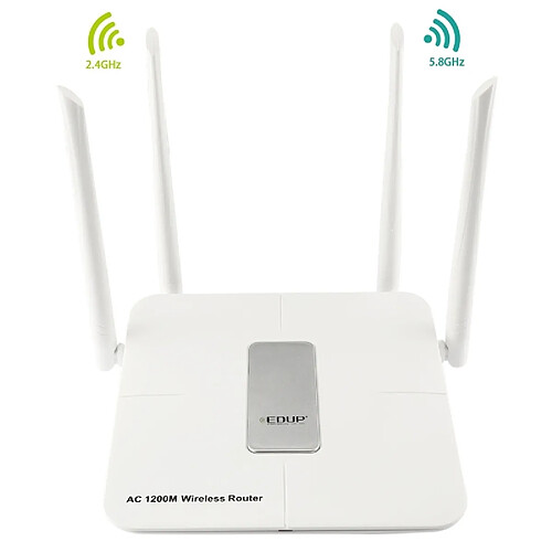 Wewoo Routeur blanc 1200 Mbps Sans Fil Double Bande WiFi Répéteur WiFi avec 4 Antennes WiFi, US Plug