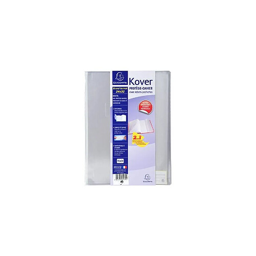 EXACOMPTA Protège-cahier Kover, PVC, 240 x 320 mm, incolore ()