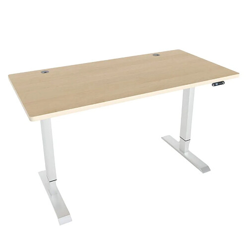 Blumie Bureau assis debout électrique 140*70 cm - Plateau Couleur Bois clair / Pieds couleur au choix