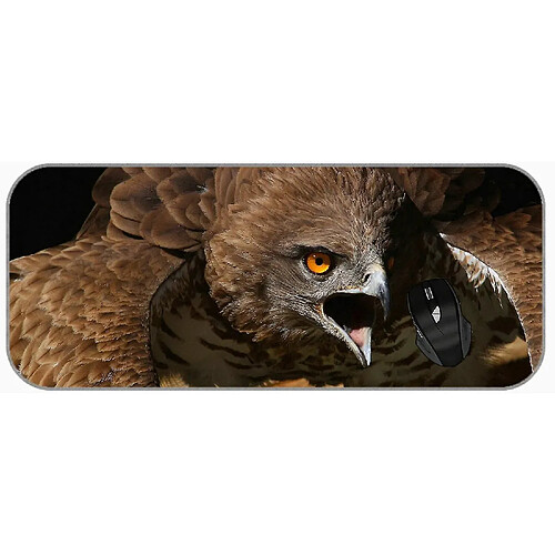 Universal (750x300x3) Tampon de souris de jeu Grand pads de souris en caoutchouc non glissant xxl Eagle Animal