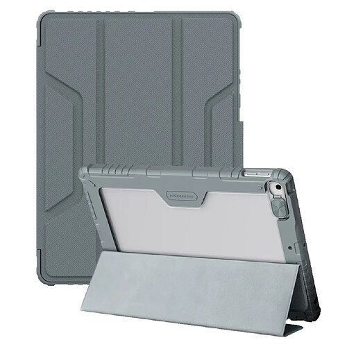 Nillkin Etui en PU Antichoc Pro avec support gris pour votre Apple iPad 10.2 2019/2020