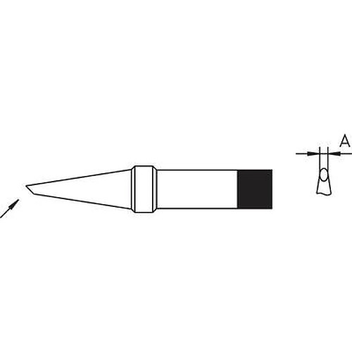 Lötspitze Rundform, abgeschrägt Weller Professional 4PTBB7-1 Spitzen-Größe 2.4mm Inhalt 1St.