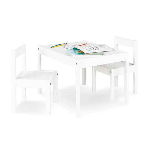 Pinolino Table enfant Sinna Blanc 64x50cm + 2 chaises