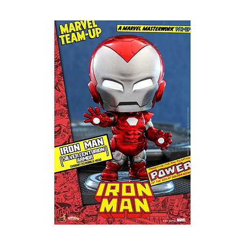 Hot Toys Marvel Comics - Figurine Cosbaby (S) Iron Man (Silver Centurion Armor) 10 cm