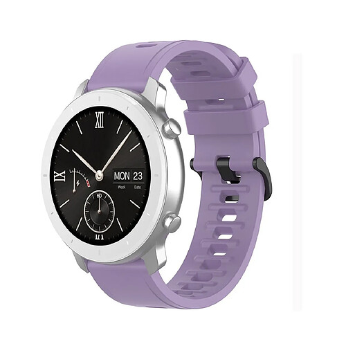 Wewoo Bracelet pour montre connectée de remplacement de Smartwatch en silicone Amazfit GTRtaille 20 mm violet clair