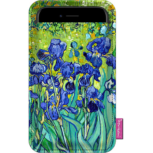 Étui pour téléphone portable en feutre Bertoni 100x175 mm Housse de protection, motif Iris