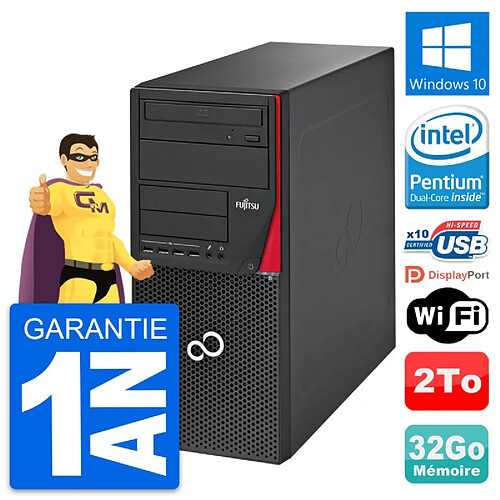 PC Tour Fujitsu Esprimo P720 Intel G3220 RAM 32Go Disque Dur 2To Windows 10 Wifi · Occasion