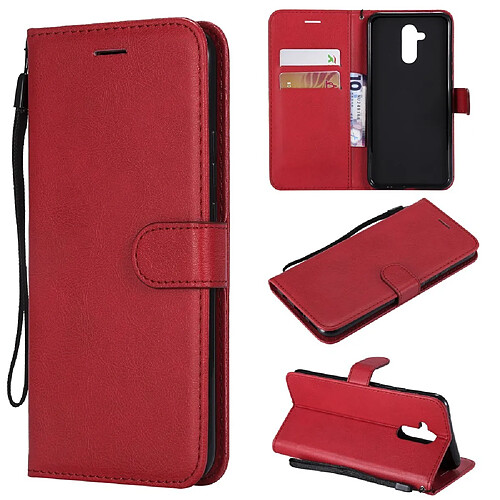 Etui en PU rouge pour votre Huawei Mate 20 Lite/Maimang 7