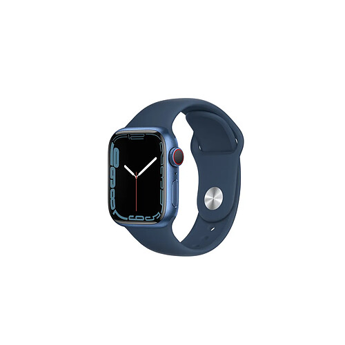 Apple Watch Series 7 Aluminium 41 mm (2021) | GPS | Bleu | Bracelet Sport Abyss bleu · Reconditionné